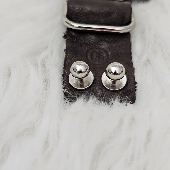 Giving Bracelet Soft Leather Buckle Slide Brown Wide Cuff Bracelet - Picture 6 of 8